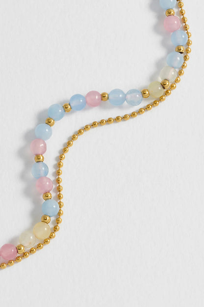 Pastel Multi Gemstone Duo Bracelet
