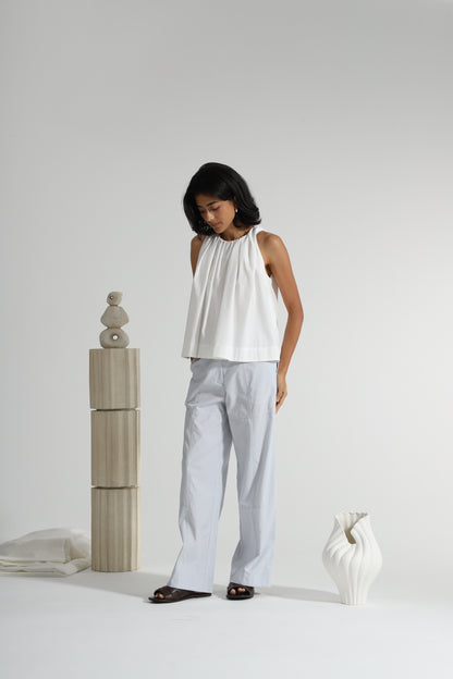 Gathered Neck Halter Top