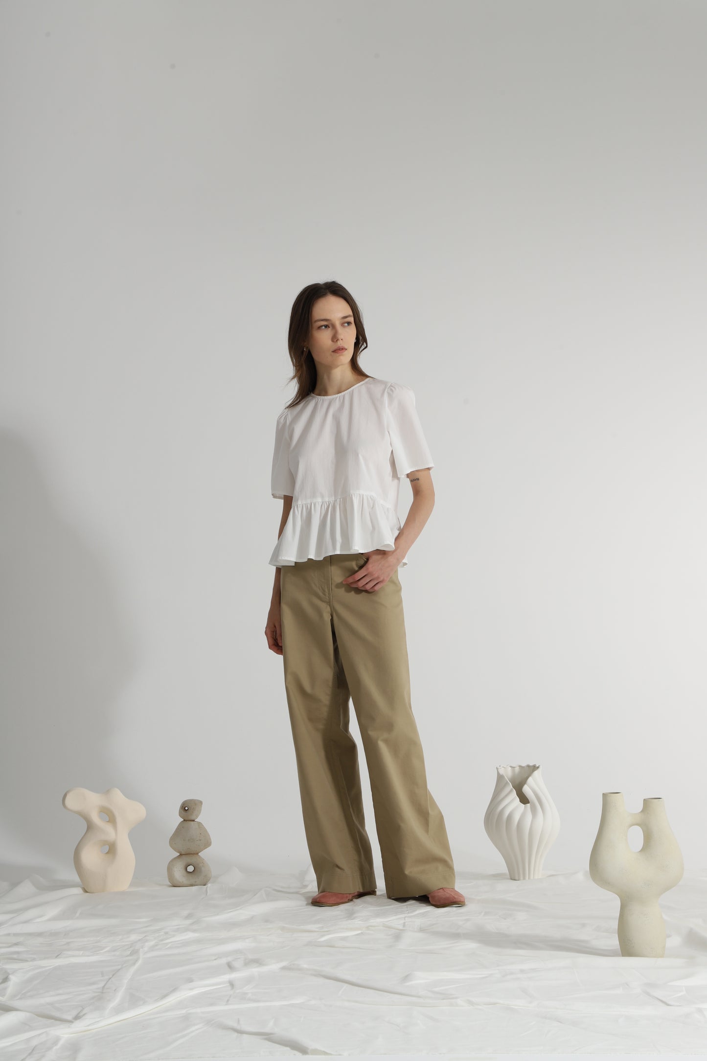 Belted Wide Leg Pants