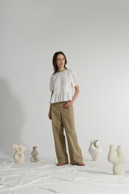 Belted Wide Leg Pants
