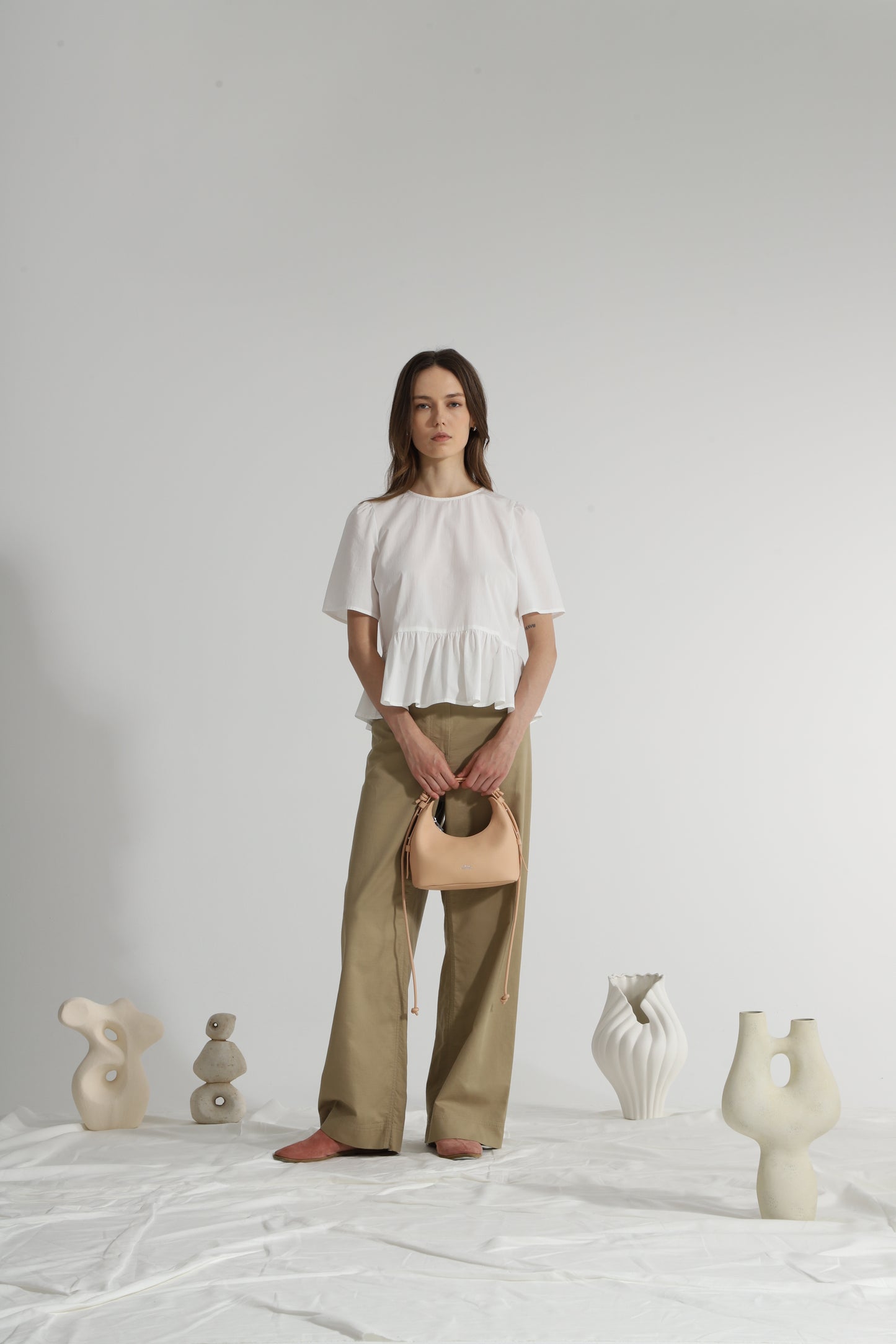Belted Wide Leg Pants