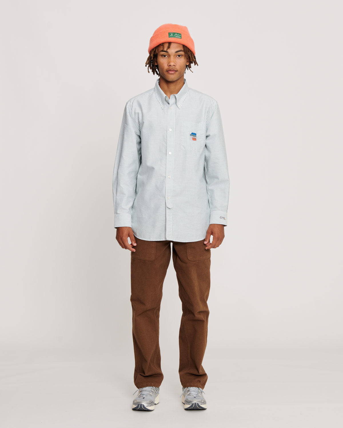 Deuce Oxford Shirt Green Stripes