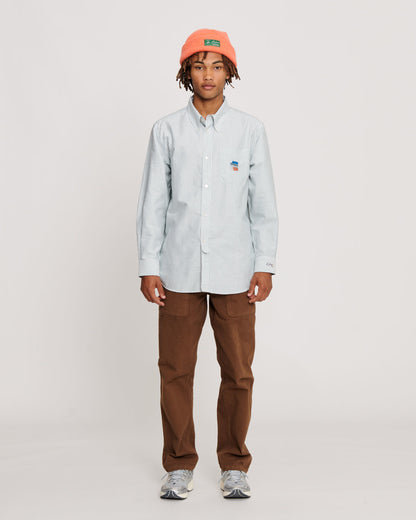 Deuce Oxford Shirt Green Stripes