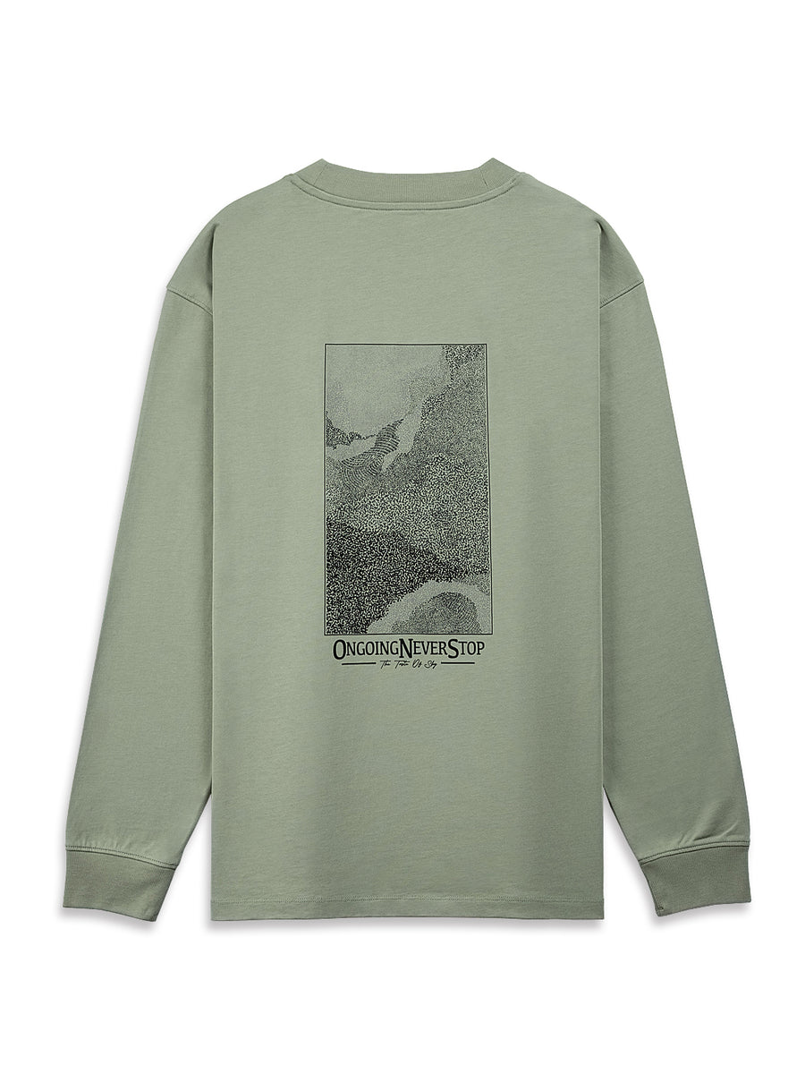 Anegld L/S Printed Tee Seagrass