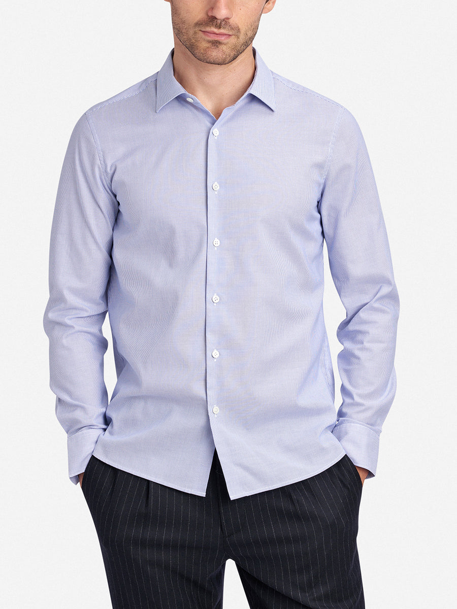 Adrian Stripe Shirt Navy/White Stripe
