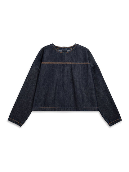 Indigo Boxy Blouse