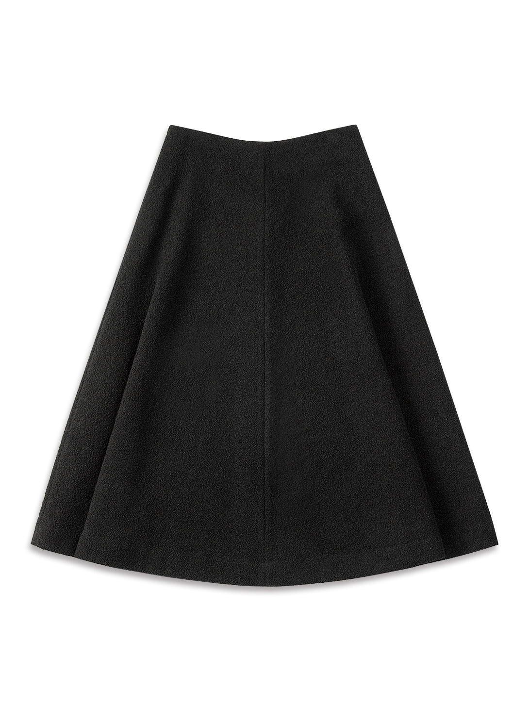 Textured Wool Flare Skirt