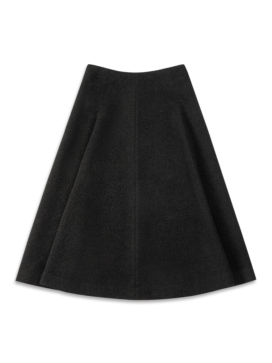 Textured Wool Flare Skirt