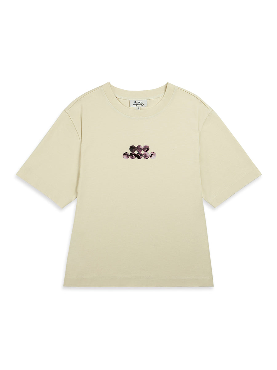 Flocking Print Symbol Tee