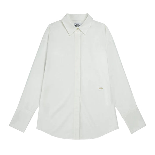 Solid Back Slit Shirt