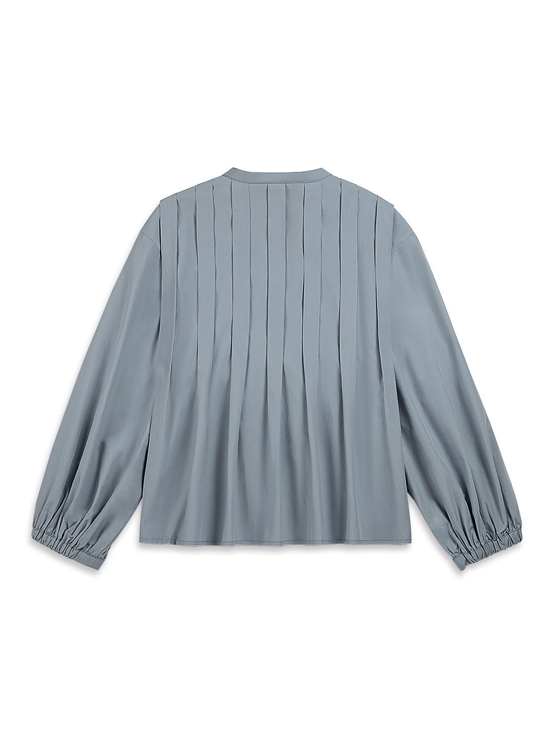 Pleated Balloon Sleeve Blouse