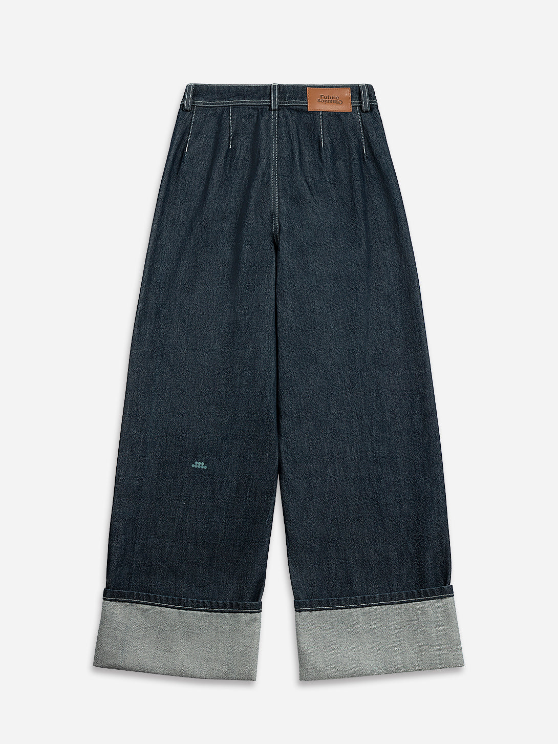 Cuffed Wide Leg Jeans