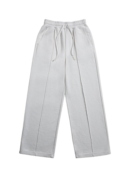 Textured Pintuck Sweatpants