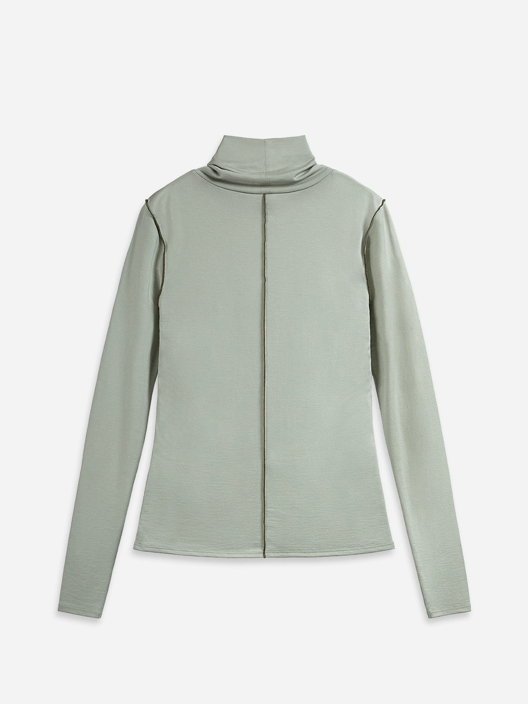 Exposed Seam Turtleneck Top