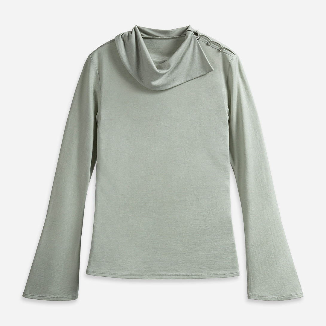 Button-up Collar Top