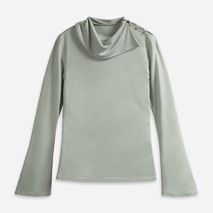 Button-up Collar Top