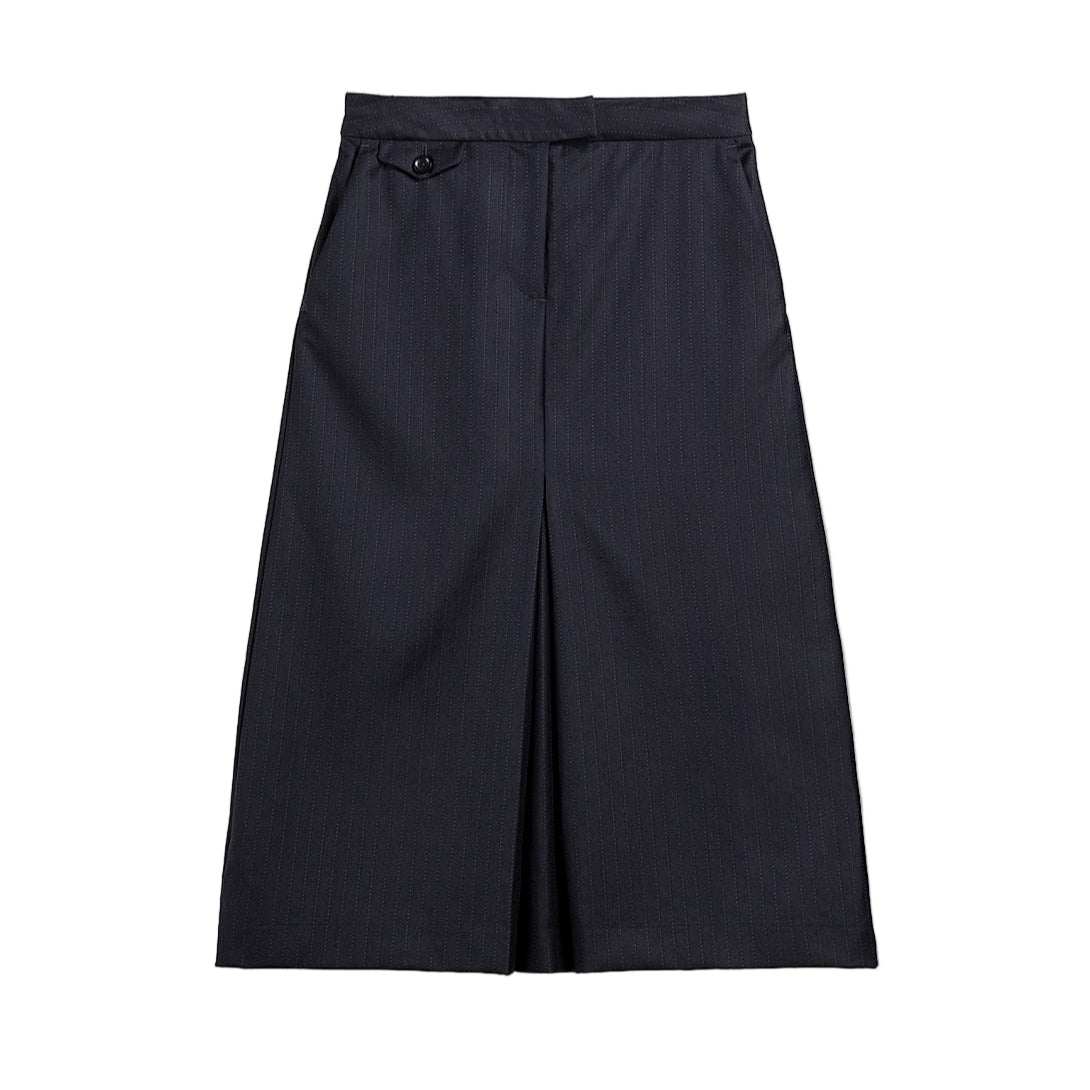 Wool Pinstriped Skirt