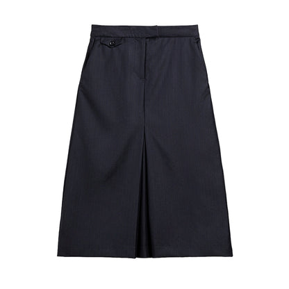 Wool Pinstriped Skirt