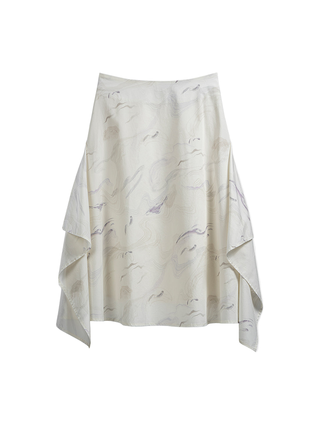 AOP Draped Skirt