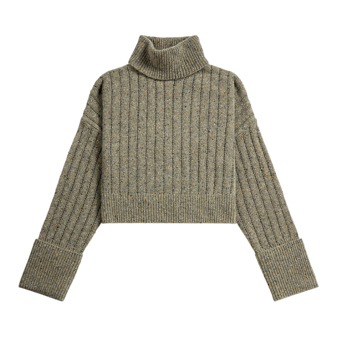 Cuffed Turtleneck Sweater