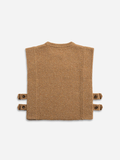 Cropped Boxy Sweater Vest