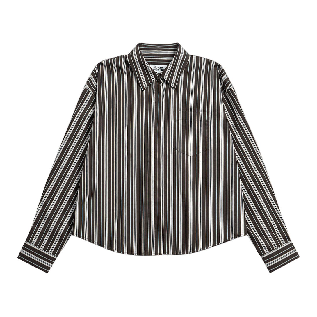 Striped Crop Boxy Shirt