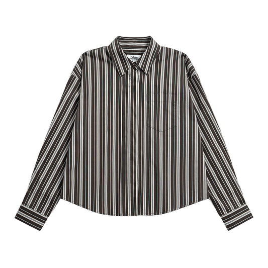 Striped Crop Boxy Shirt