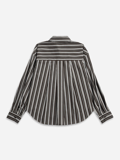 Striped Crop Boxy Shirt