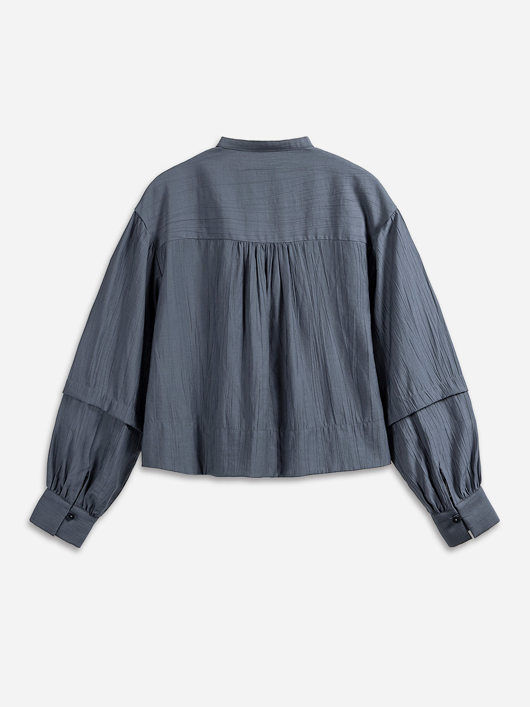 Crinkle Button-up Blouse