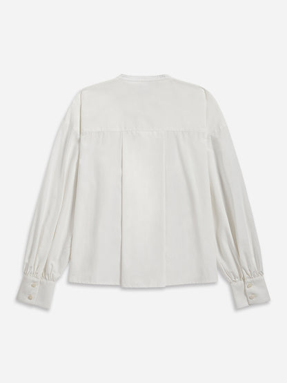 Pleated Lantern Blouse
