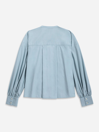Pleated Lantern Blouse