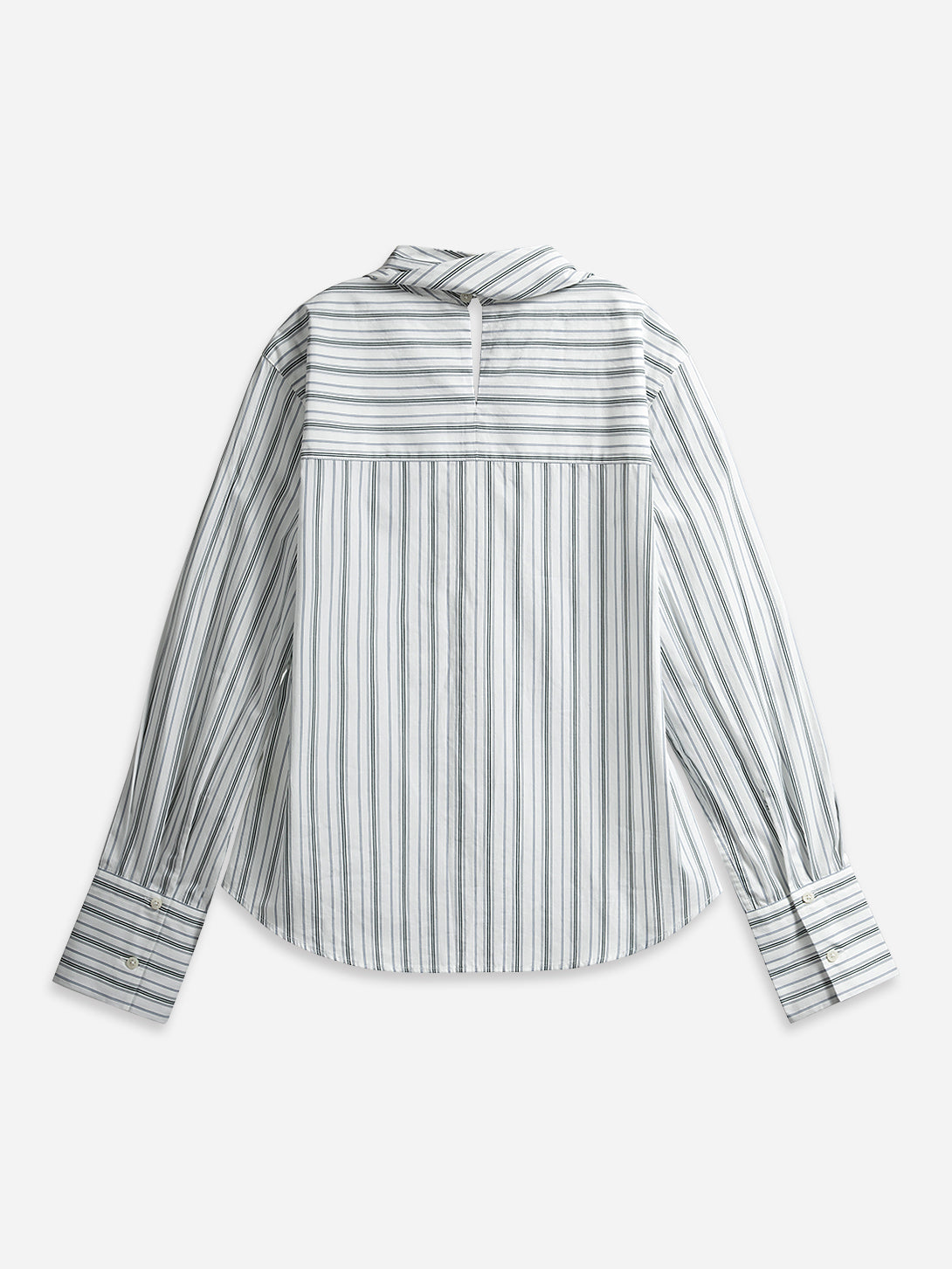 Striped Scarf-Detailed Top