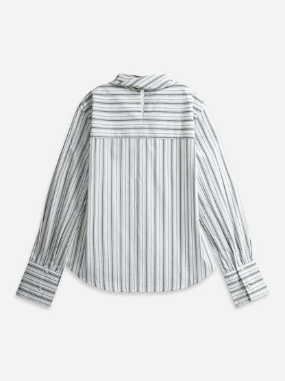 Striped Scarf-Detailed Top