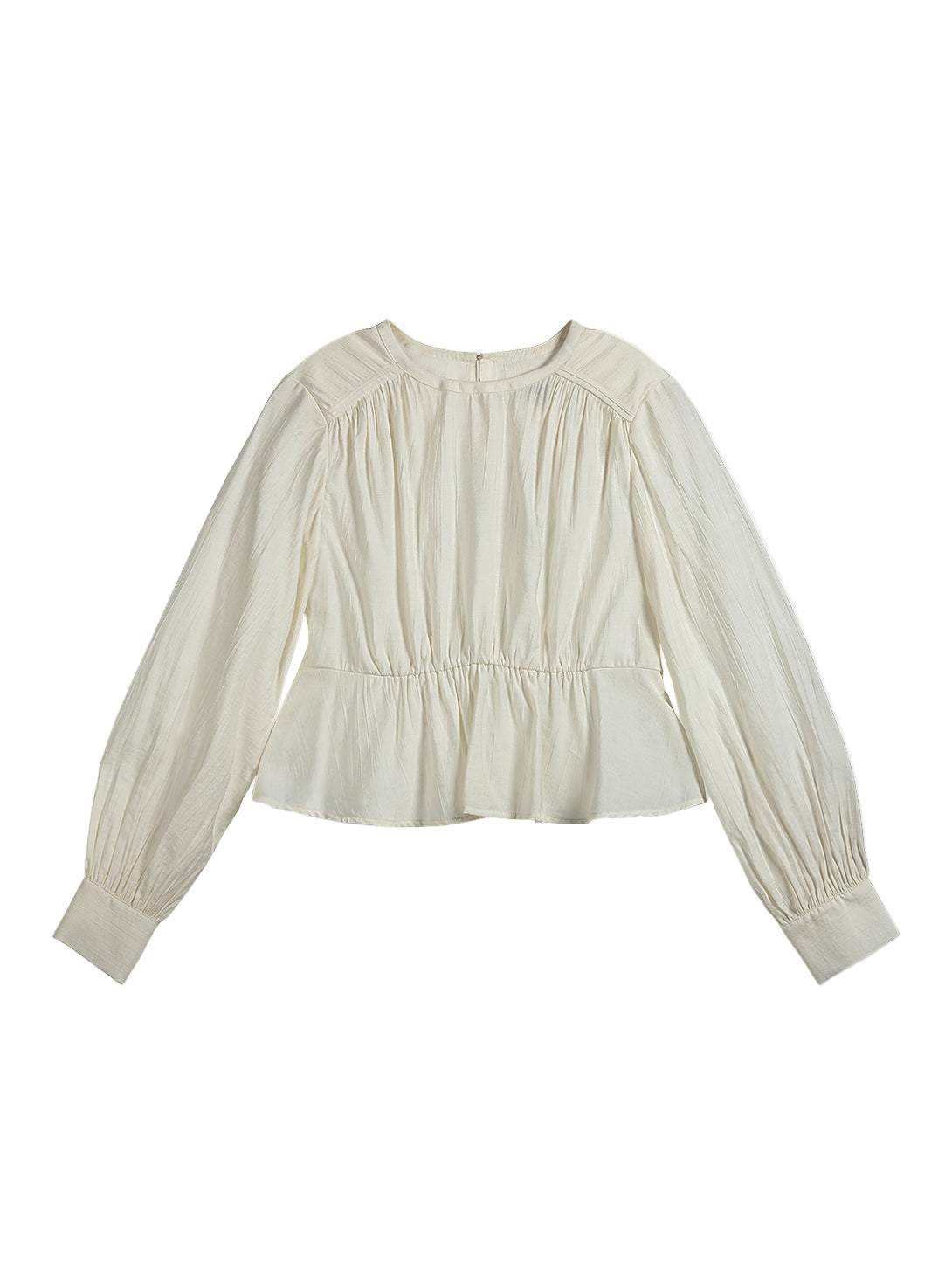 Crinkle Gathered Blouse