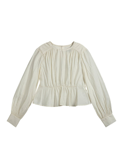 Crinkle Gathered Blouse