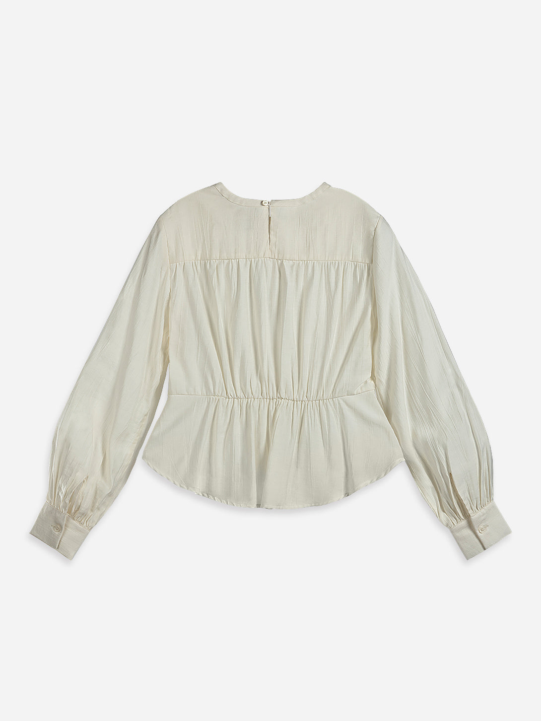 Crinkle Gathered Blouse