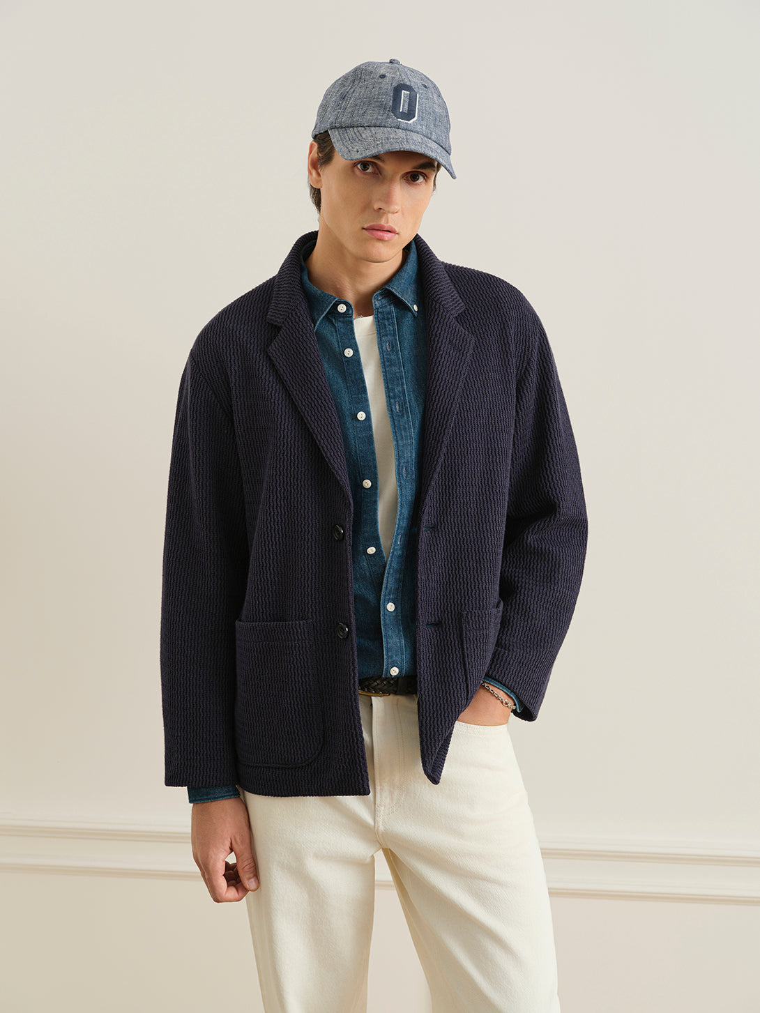 Murray Wavy Jacquard Blazer