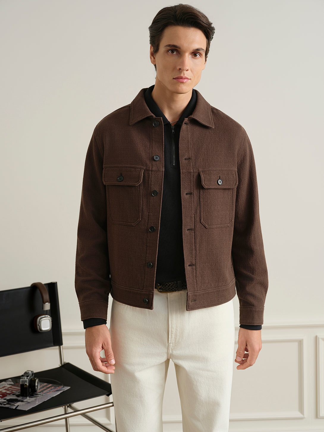 Elliot Textured Trucker Jacket