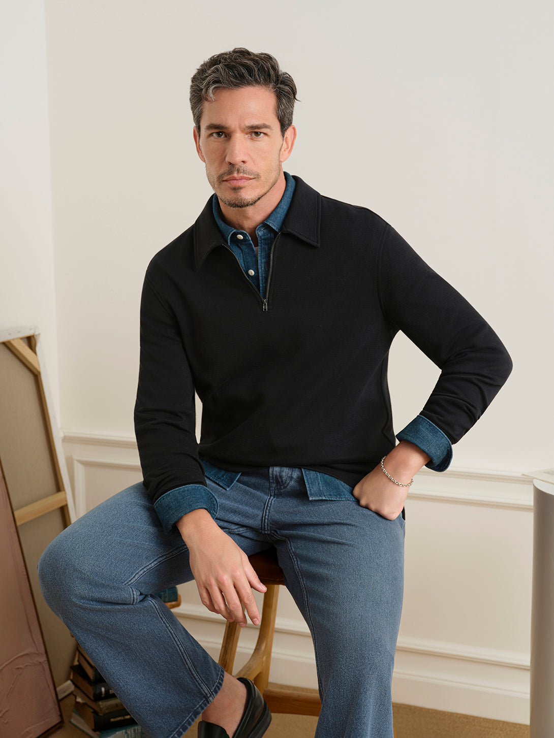 Lind Zip-up Polo