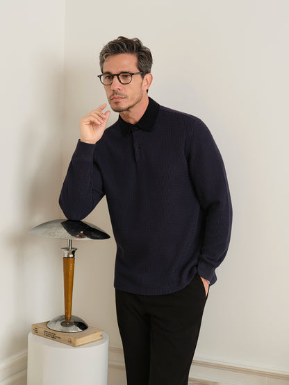 Lind Jacquard Rugby Polo