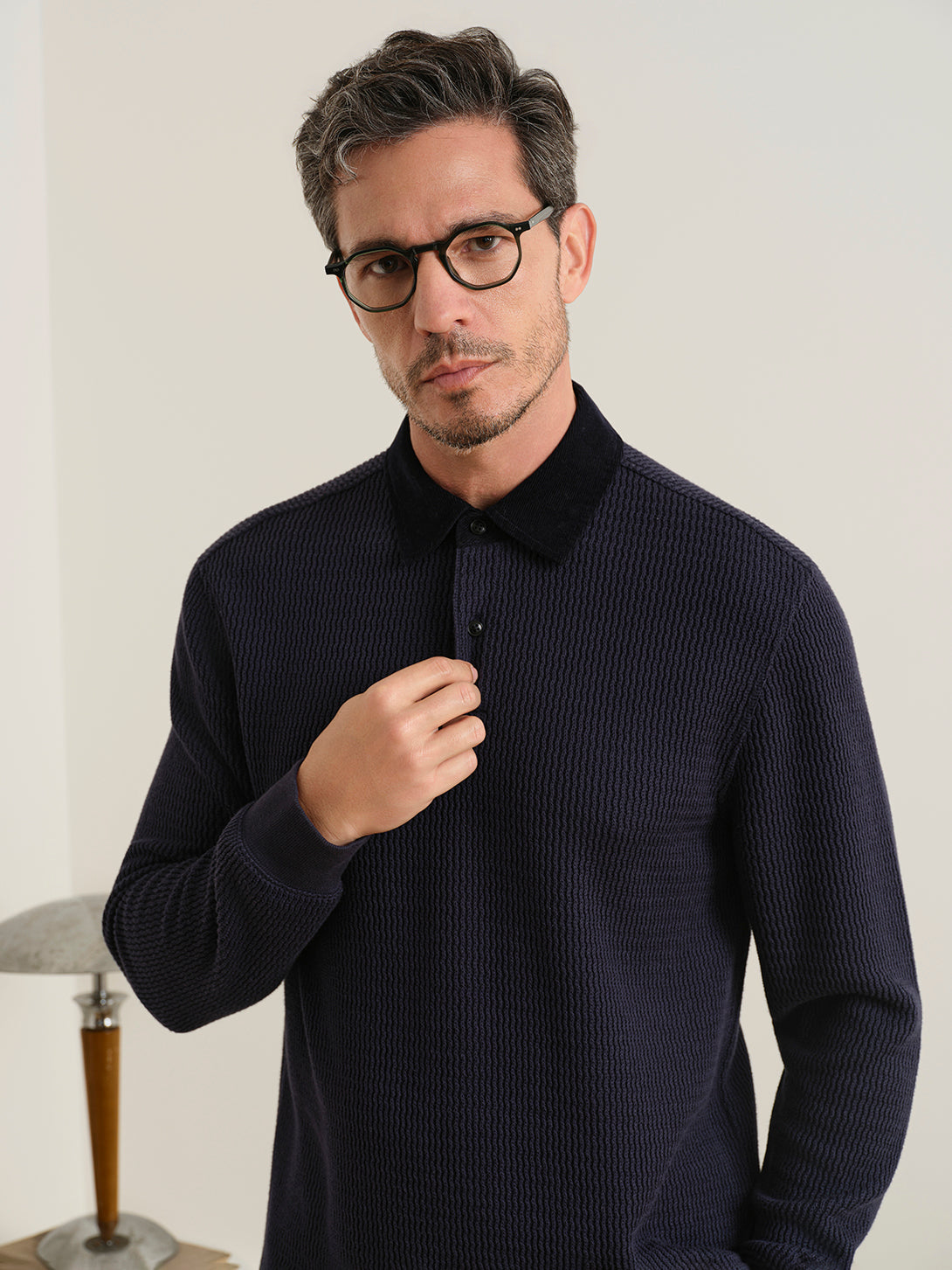 Lind Jacquard Rugby Polo