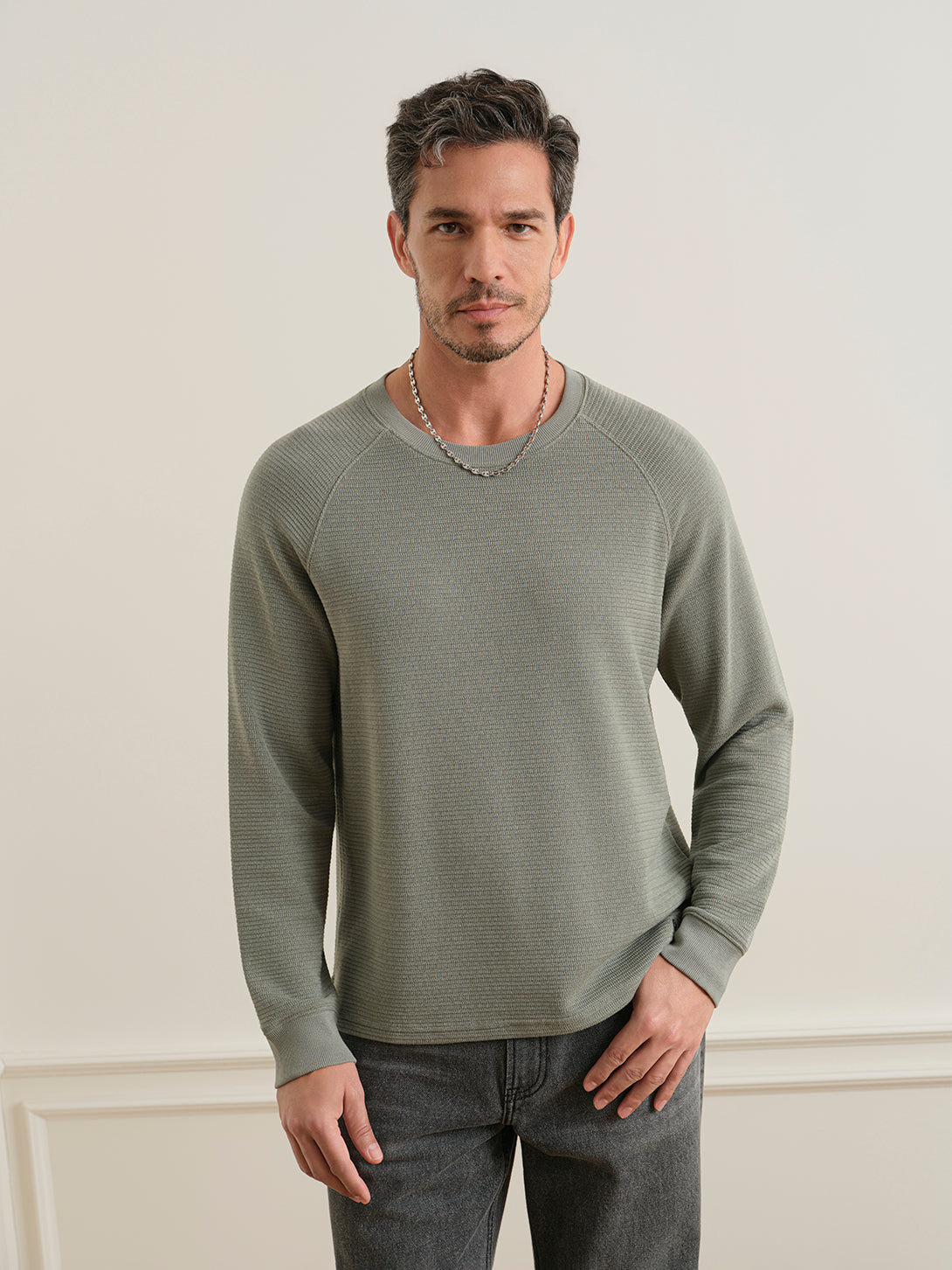 Deon Zigzag Knit L/S Tee