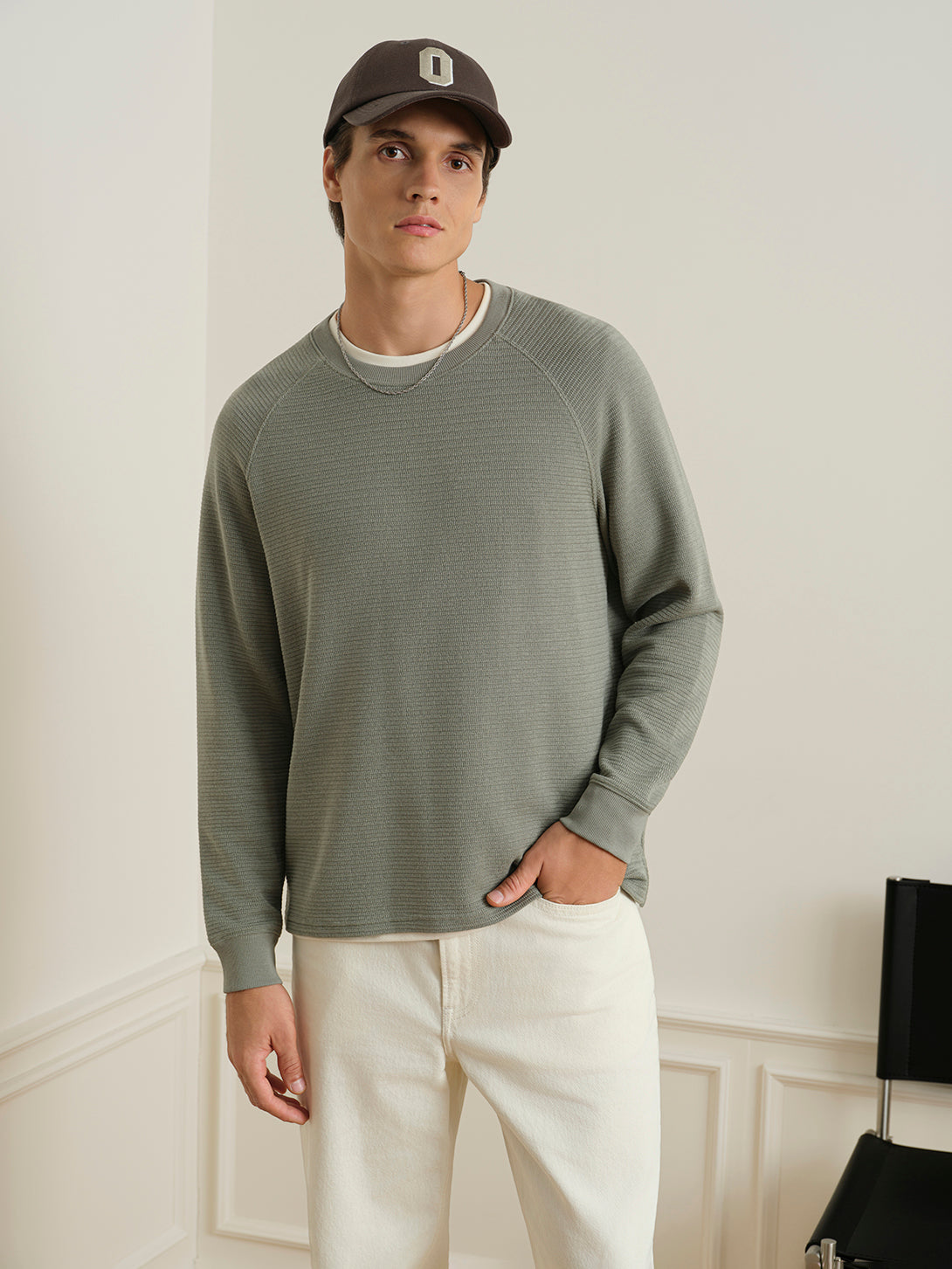 Deon Zigzag Knit L/S Tee