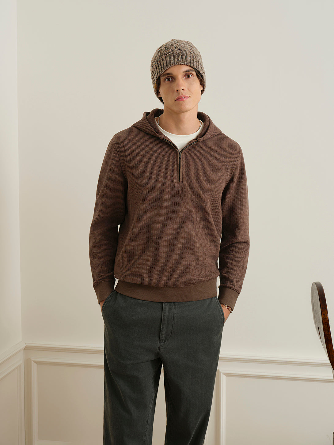 Deon Crochet Hoodie Sweatshirt
