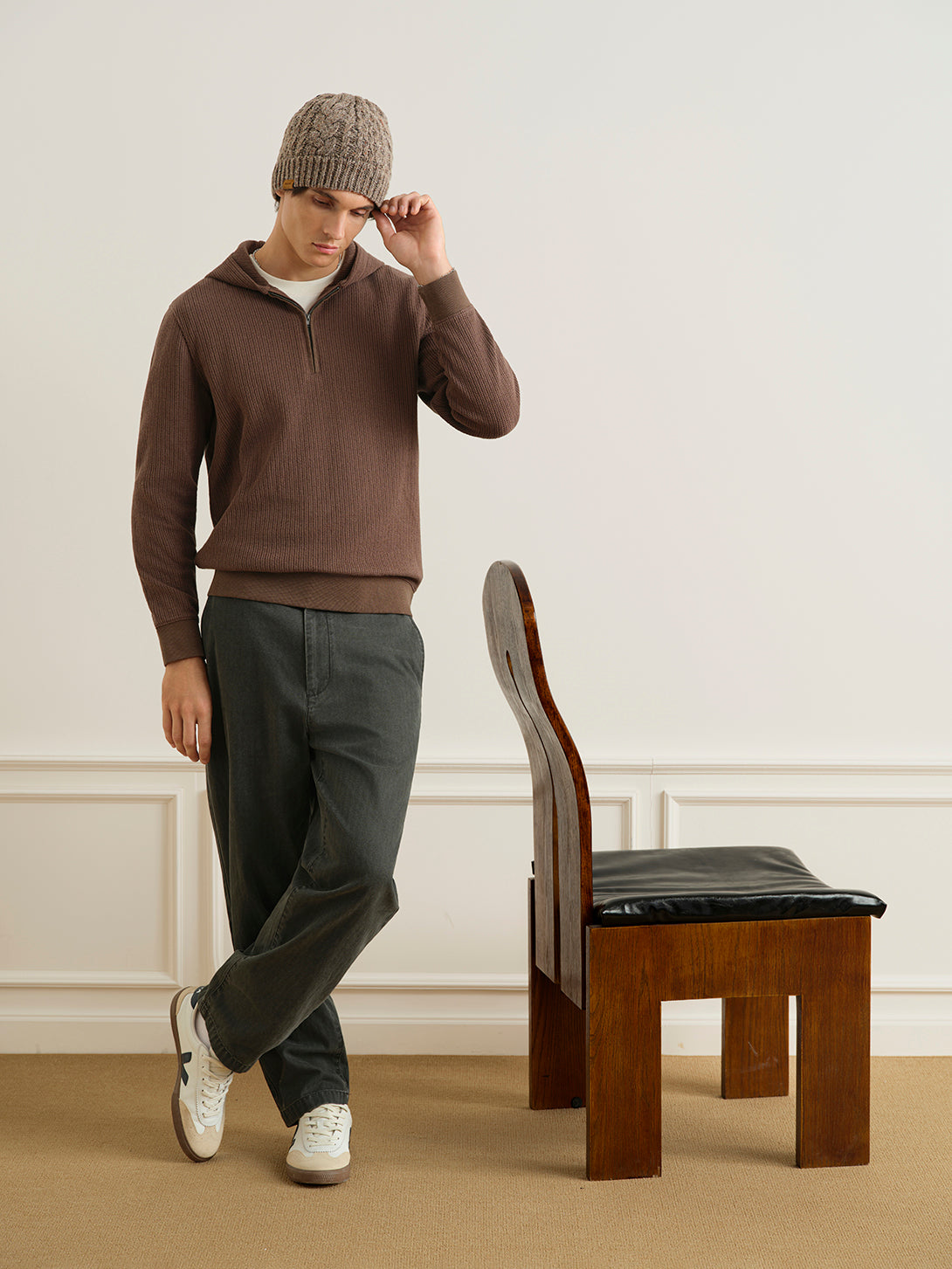 Deon Crochet Hoodie Sweatshirt