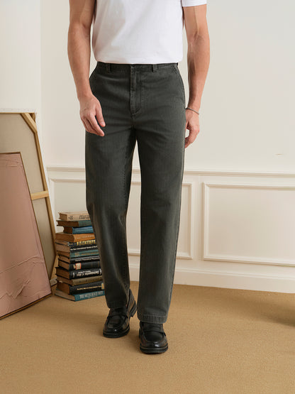 Wythe Washed Herringbone Trousers