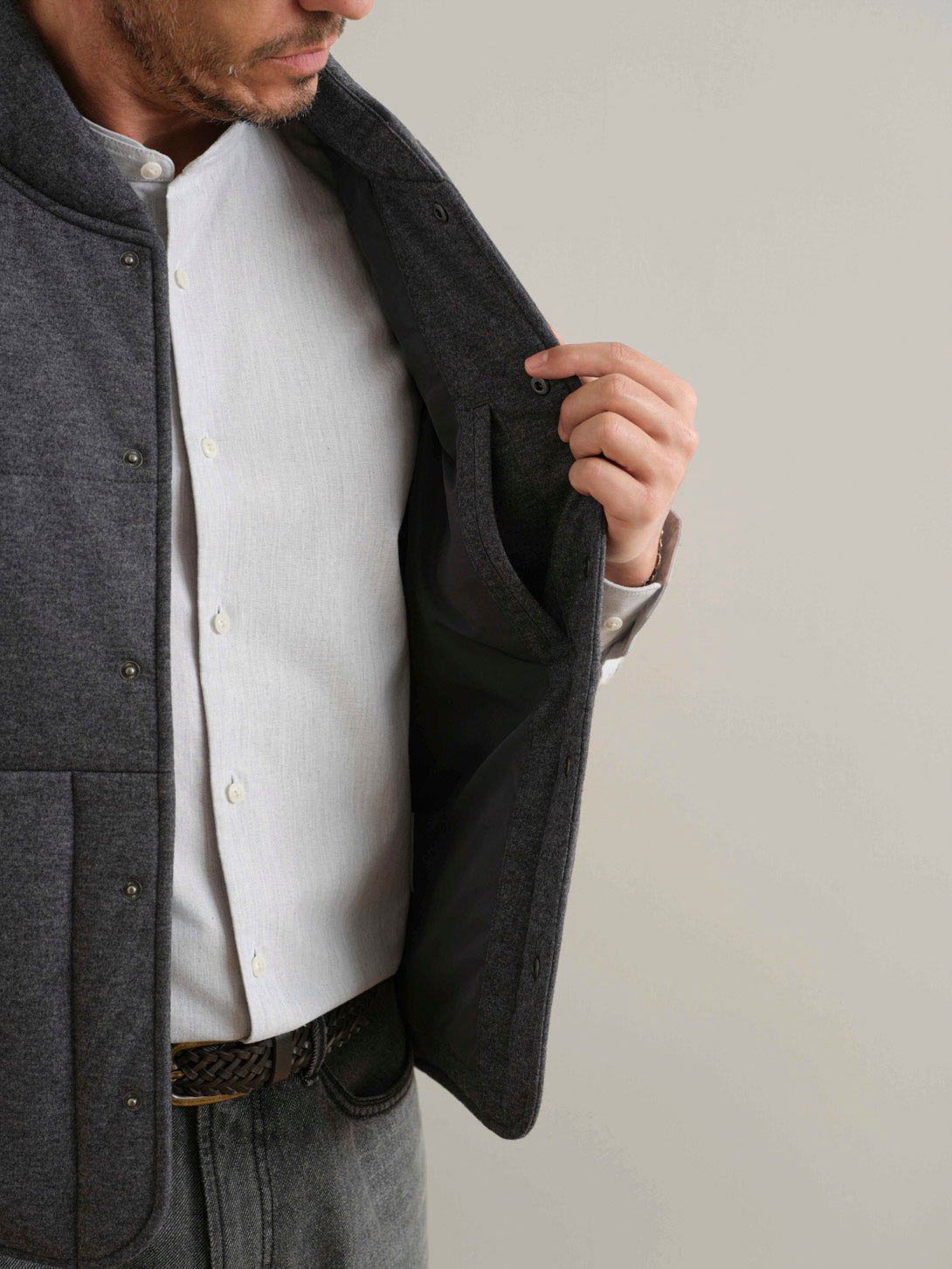 Raul Woollen Puffer Vest
