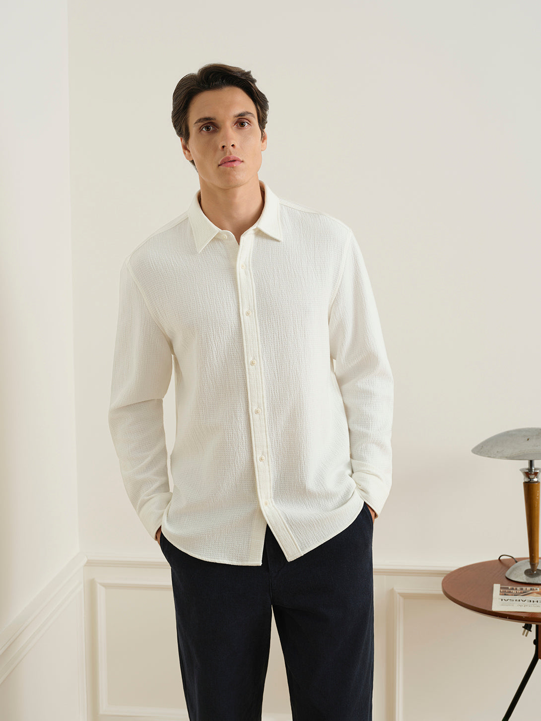 Varick Jacquard Texture Overshirt