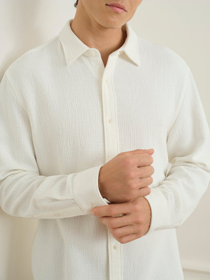 Varick Jacquard Texture Overshirt
