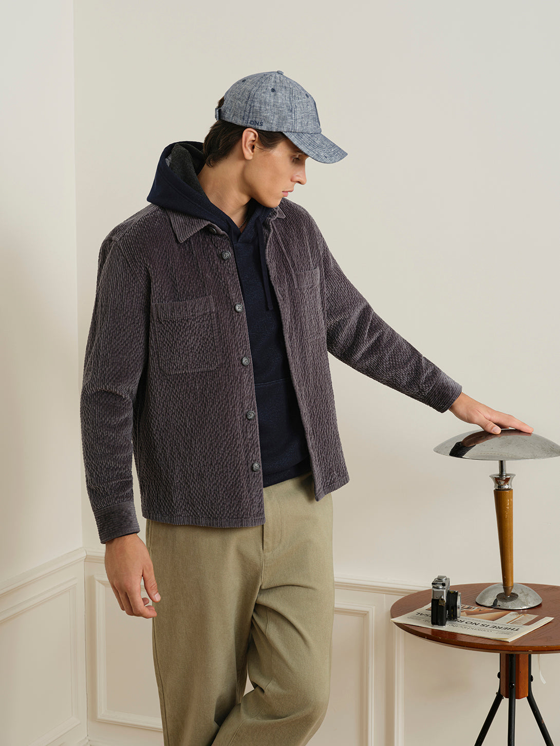 Vance Rippled Corduroy Overshirt